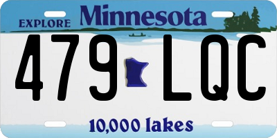 MN license plate 479LQC