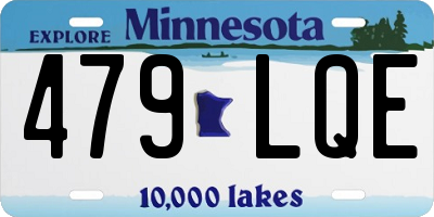 MN license plate 479LQE