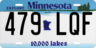 MN license plate 479LQF