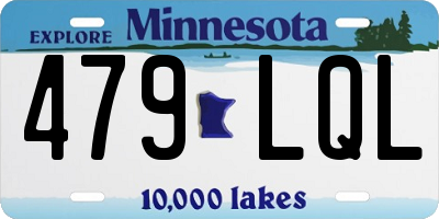 MN license plate 479LQL