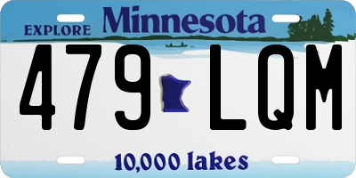 MN license plate 479LQM