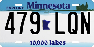 MN license plate 479LQN