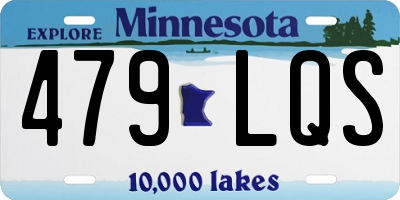 MN license plate 479LQS