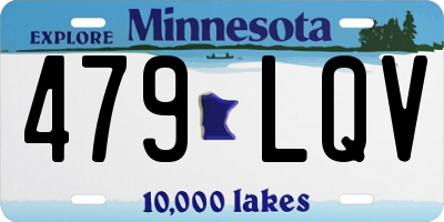 MN license plate 479LQV