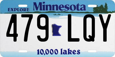 MN license plate 479LQY
