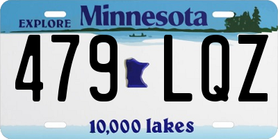 MN license plate 479LQZ