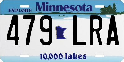 MN license plate 479LRA