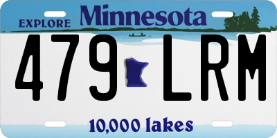 MN license plate 479LRM