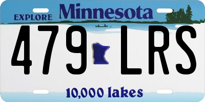 MN license plate 479LRS