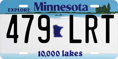 MN license plate 479LRT