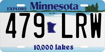 MN license plate 479LRW