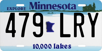 MN license plate 479LRY