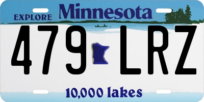 MN license plate 479LRZ