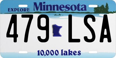 MN license plate 479LSA