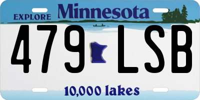 MN license plate 479LSB
