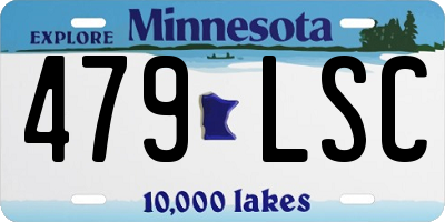 MN license plate 479LSC