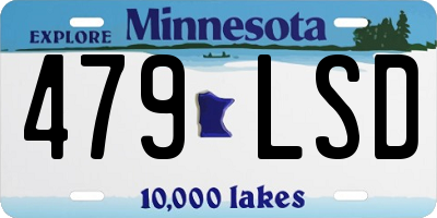 MN license plate 479LSD
