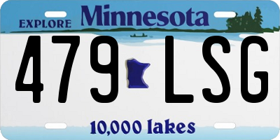 MN license plate 479LSG