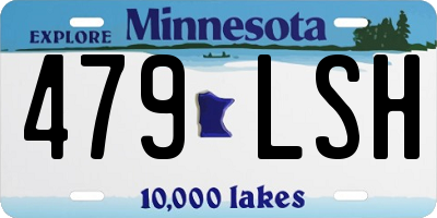 MN license plate 479LSH