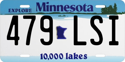 MN license plate 479LSI
