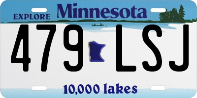 MN license plate 479LSJ