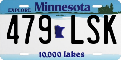MN license plate 479LSK