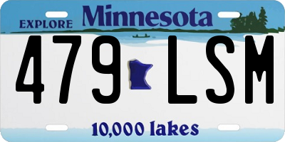 MN license plate 479LSM