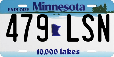 MN license plate 479LSN