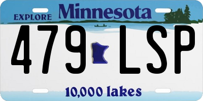 MN license plate 479LSP