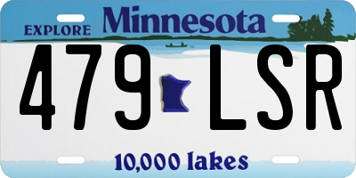 MN license plate 479LSR