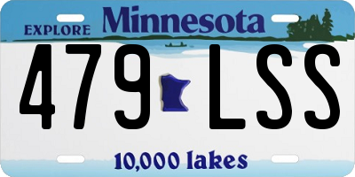MN license plate 479LSS