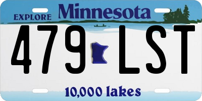 MN license plate 479LST