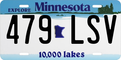 MN license plate 479LSV