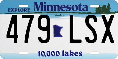 MN license plate 479LSX