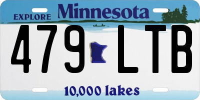 MN license plate 479LTB