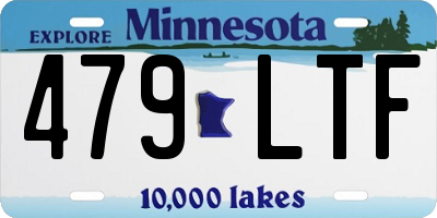 MN license plate 479LTF