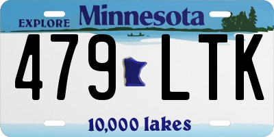 MN license plate 479LTK