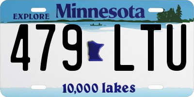 MN license plate 479LTU