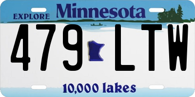 MN license plate 479LTW