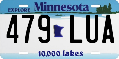 MN license plate 479LUA