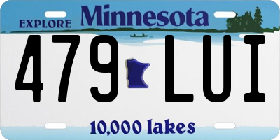 MN license plate 479LUI
