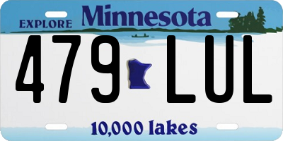 MN license plate 479LUL