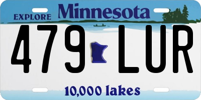 MN license plate 479LUR