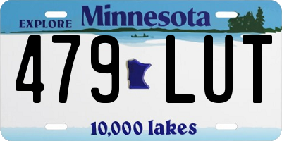 MN license plate 479LUT