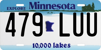 MN license plate 479LUU