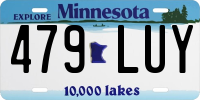 MN license plate 479LUY