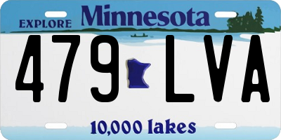 MN license plate 479LVA