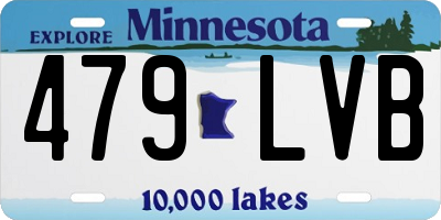 MN license plate 479LVB