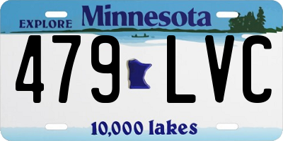 MN license plate 479LVC