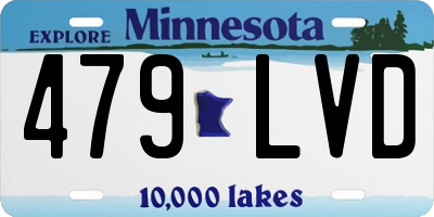 MN license plate 479LVD